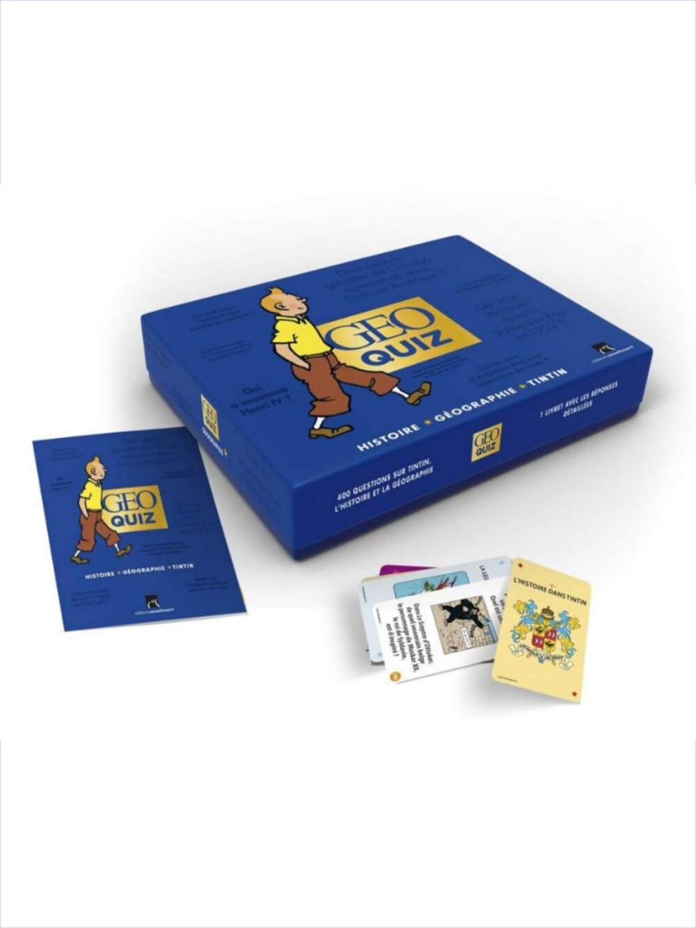 Tintin Geoquiz Card Game French Edition New Sealed in Box